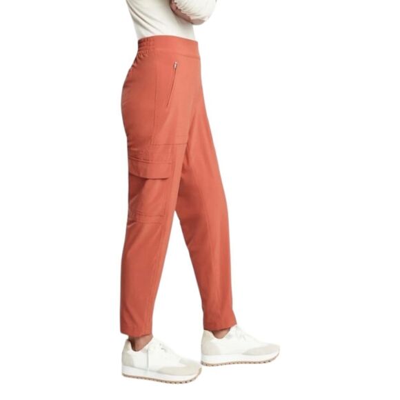 Athleta Chelsea Cargo Lined Elastic Waist Hiking Pant Sz 4 Tall Etruscan… - Picture 2 of 11
